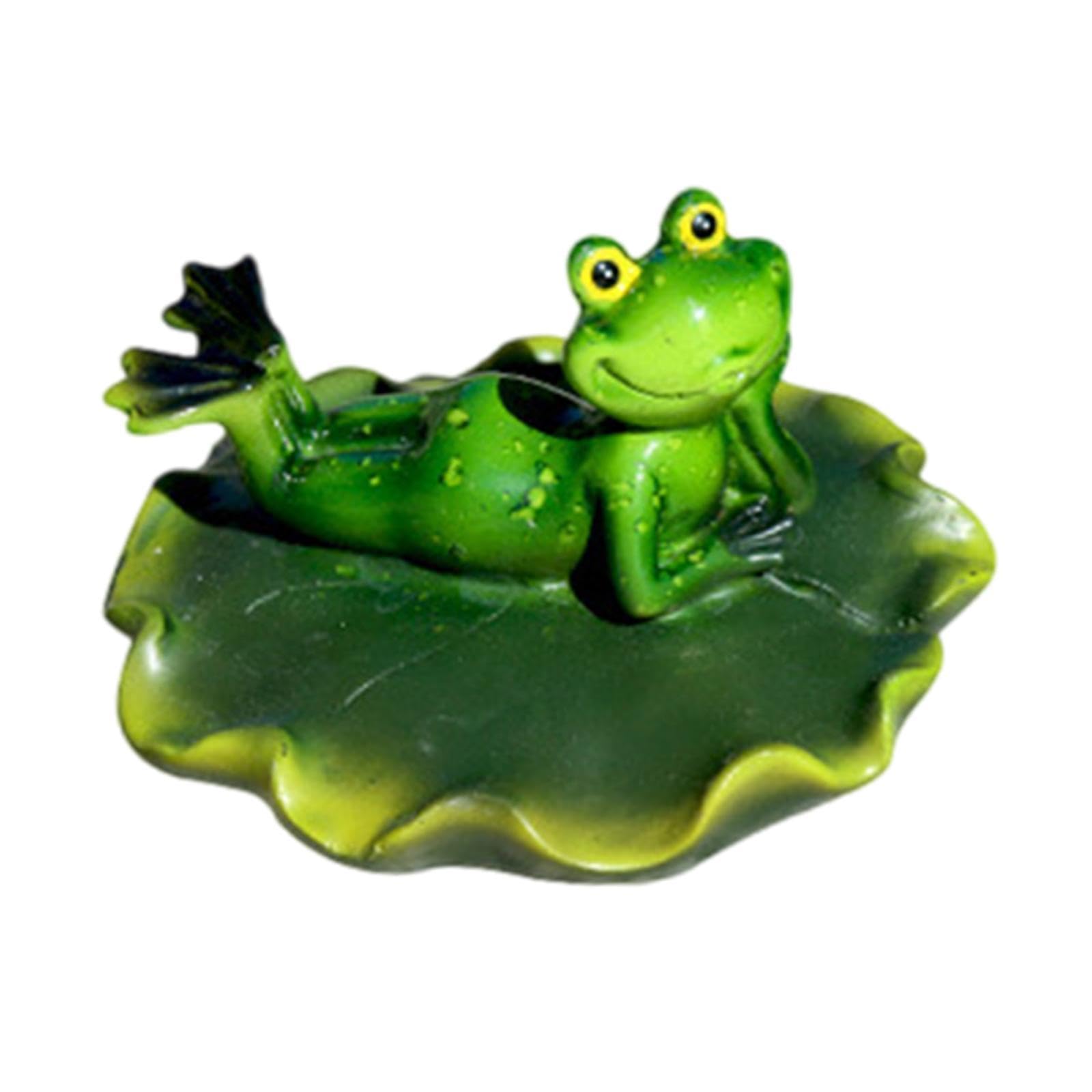 Amazon | Besga 池の水面浮遊カエルの置物像, Style B | ガーデン